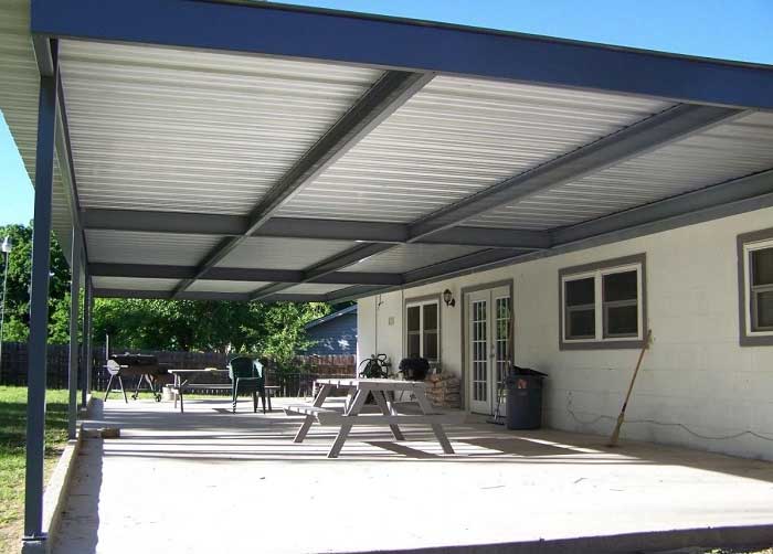 mẫu mái tôn che sân trước nhà 1