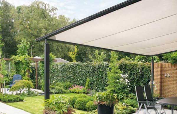 Mẫu mái tôn che sân trước nhà 8